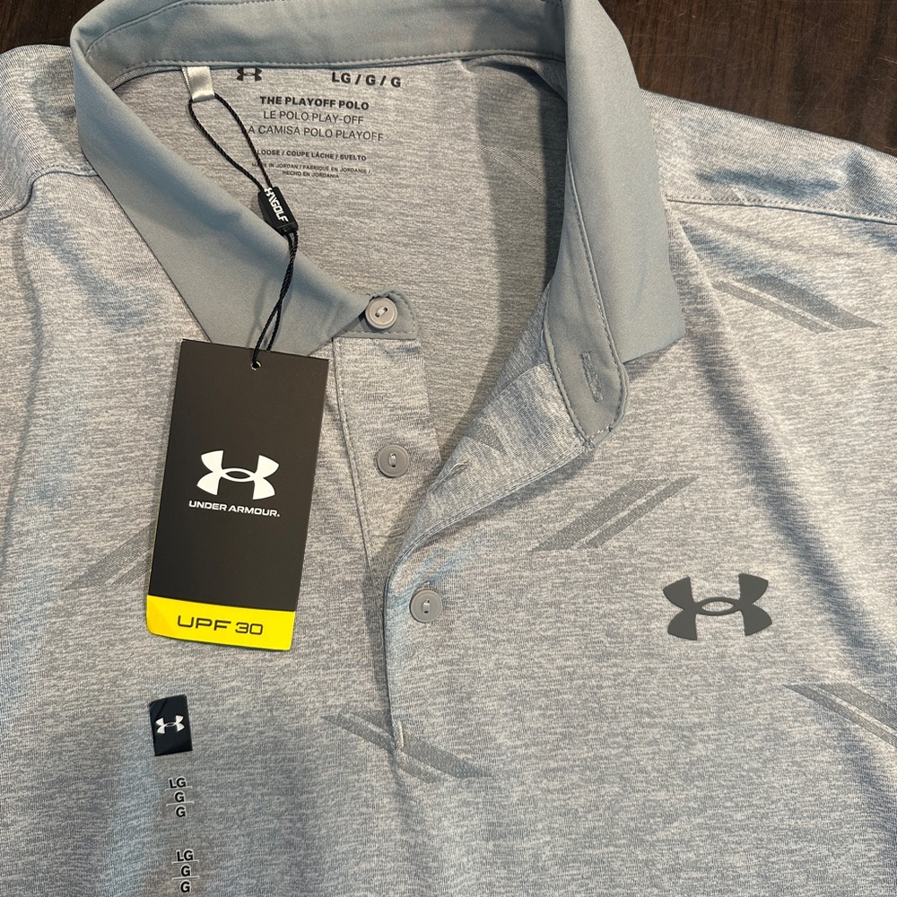 Under Armour Light Gray Playoff Polo Shirt for Men